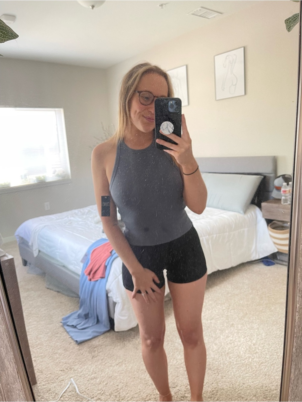 Abercrombie & Fitch Gray Ribbed Halter Tank Top
